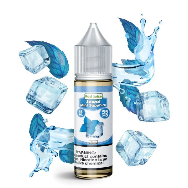 POD Juice Synthetic Nicotine Salt E-Liquid 15ML Jewel Mint Sapphire