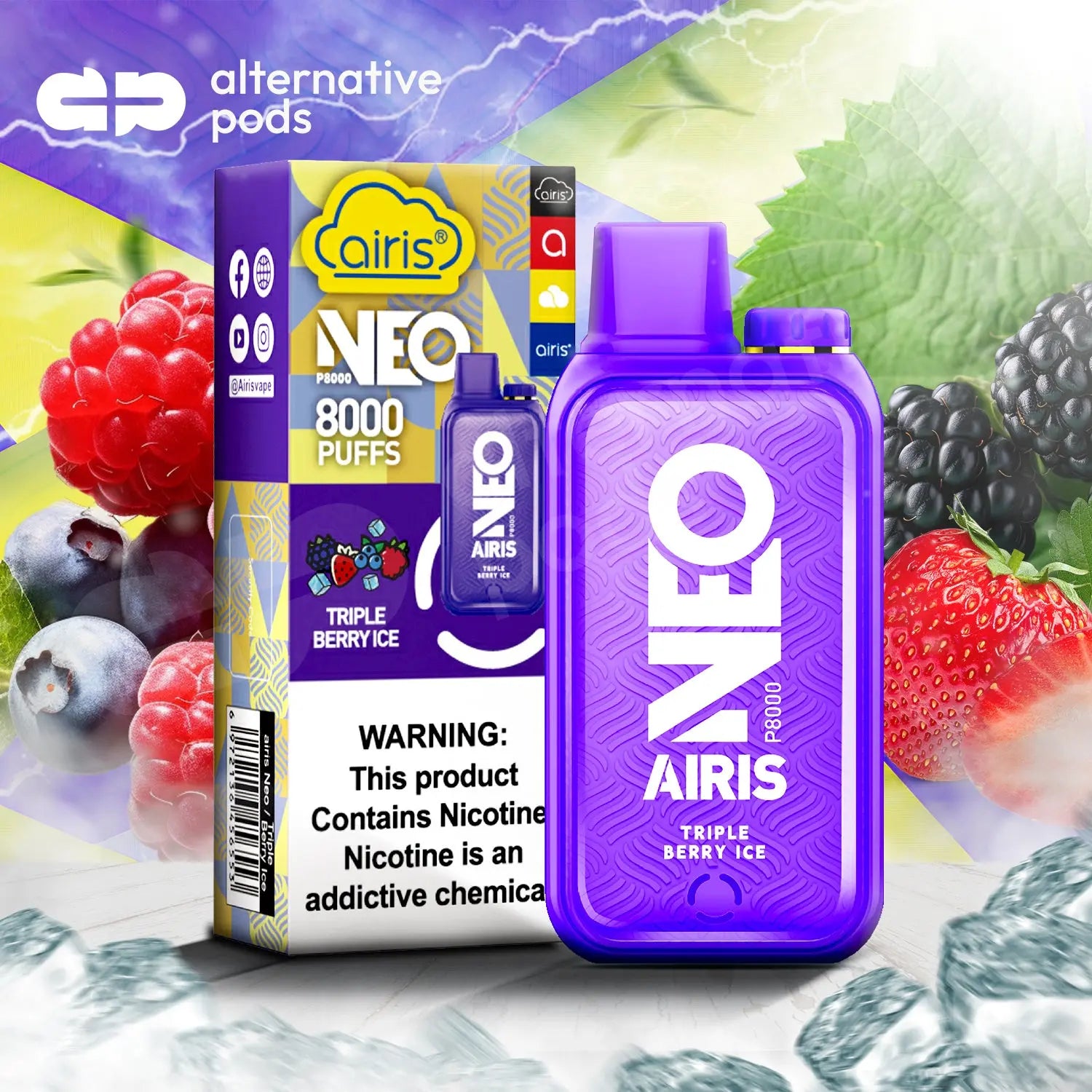 AIRIS NEO P8000 Disposable Vape-$15.99 AIRIS NEO P8000 Disposable Vape-$15.99