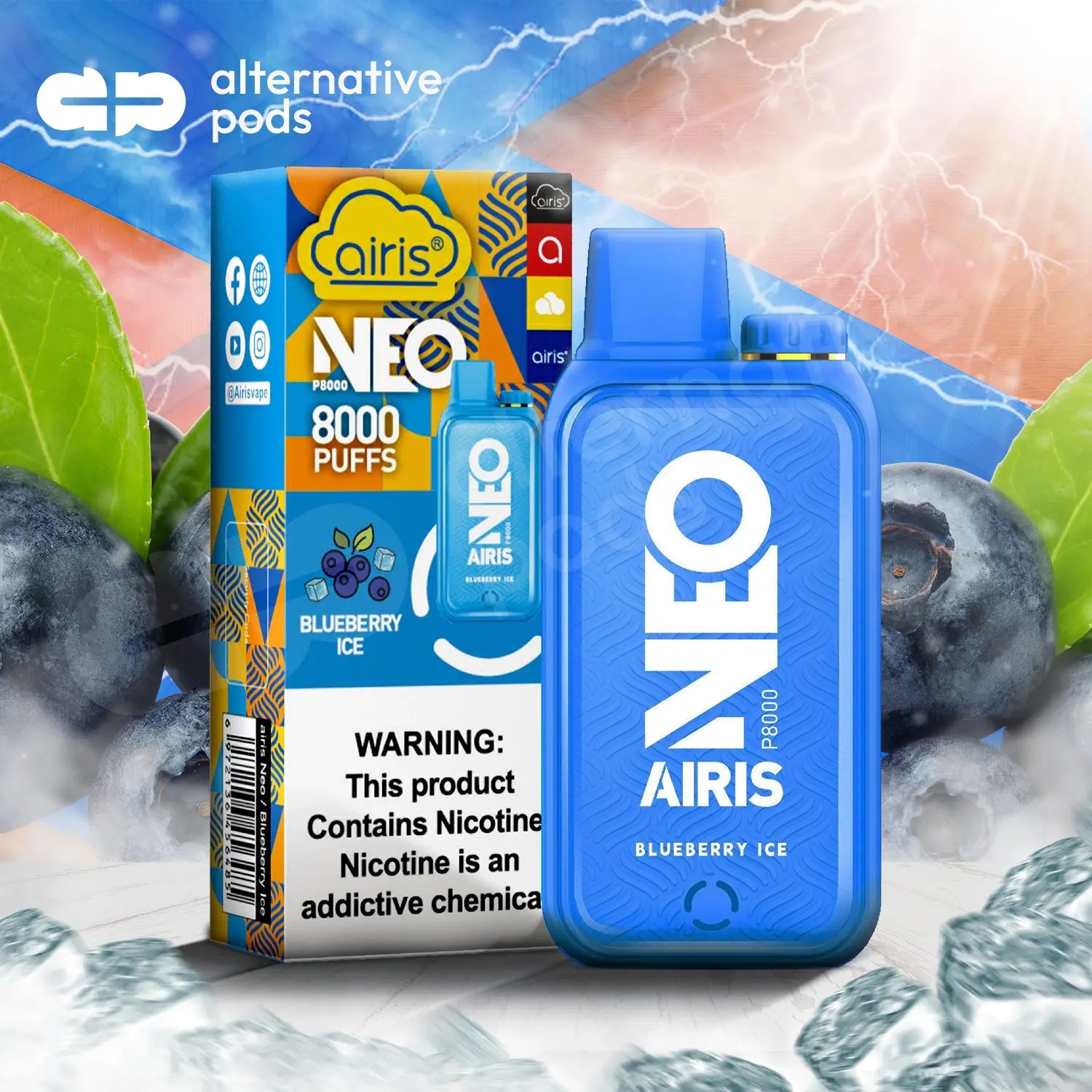AIRIS NEO P8000 Disposable Vape-$15.99 AIRIS NEO P8000 Disposable Vape-$15.99