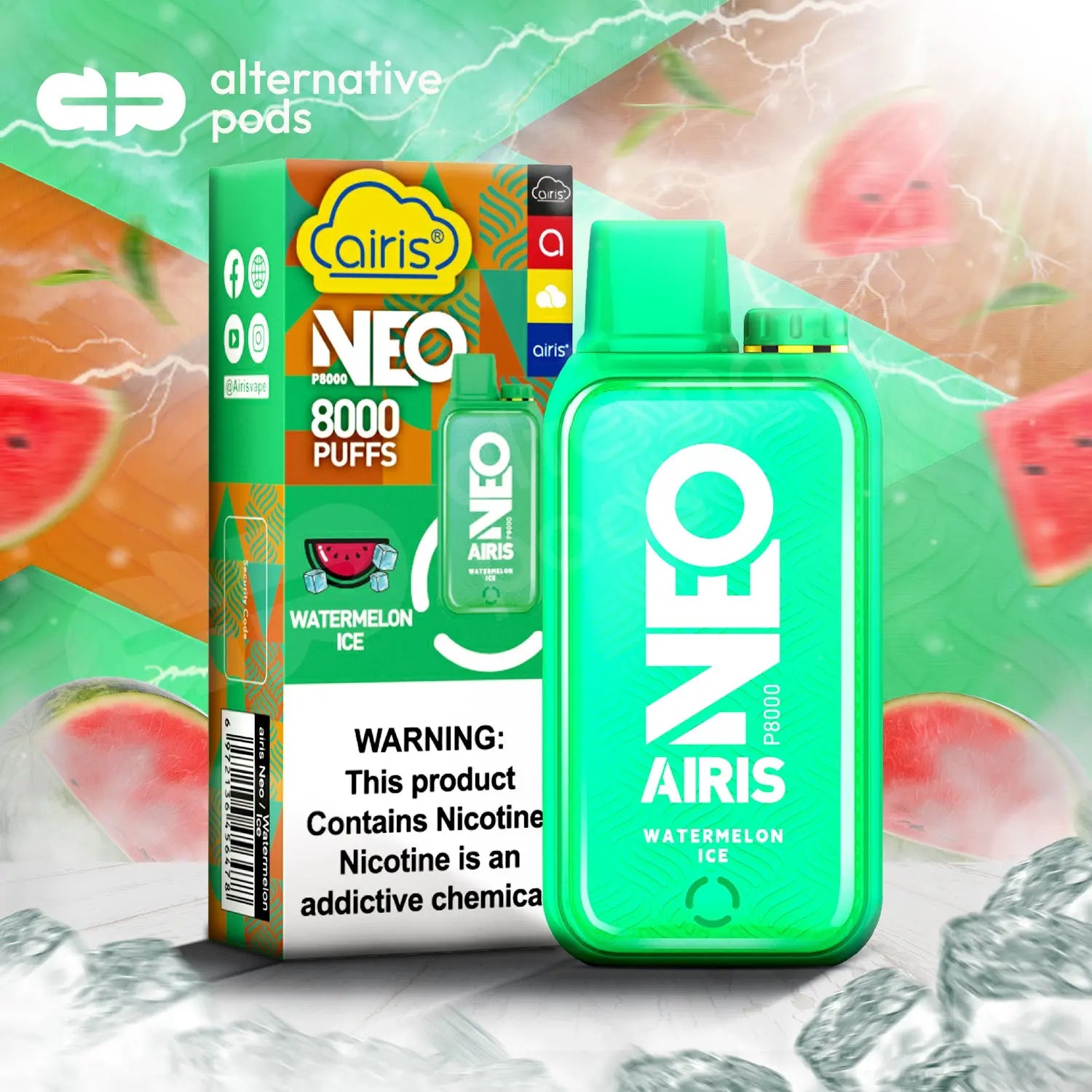 AIRIS NEO P8000 Disposable Vape-$15.99 AIRIS NEO P8000 Disposable Vape-$15.99