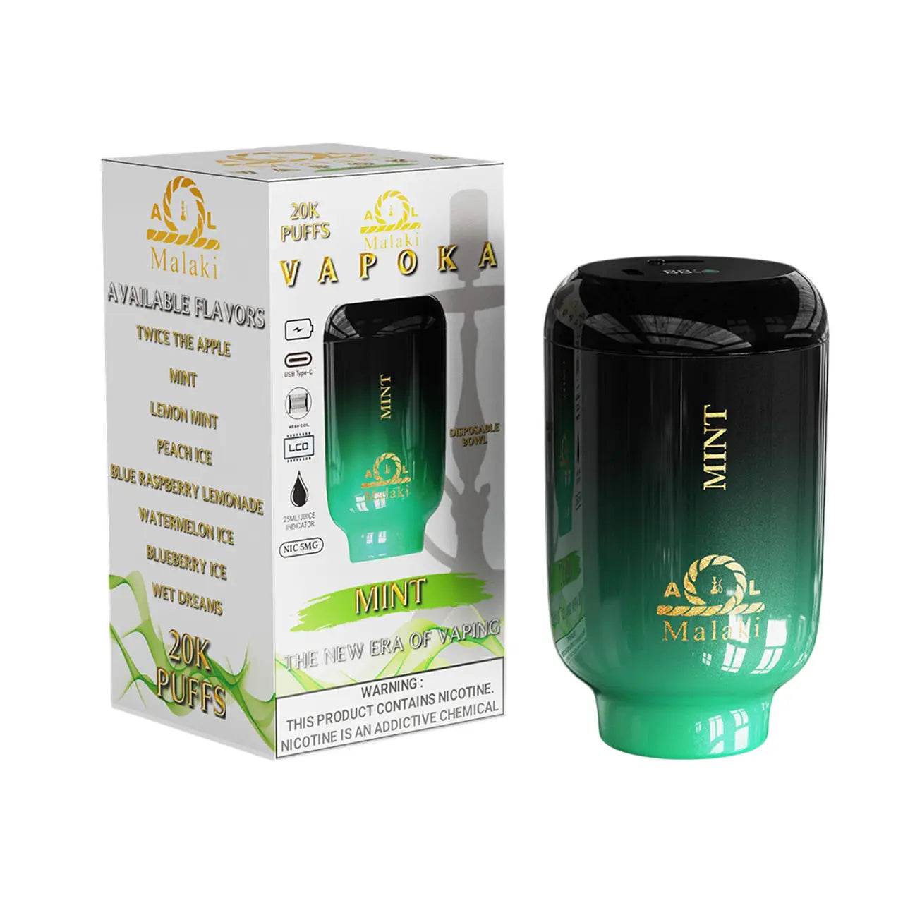 AL Malaki Vapoka Hookah Disposable 20K AL Malaki Vapoka Hookah Disposable 20K