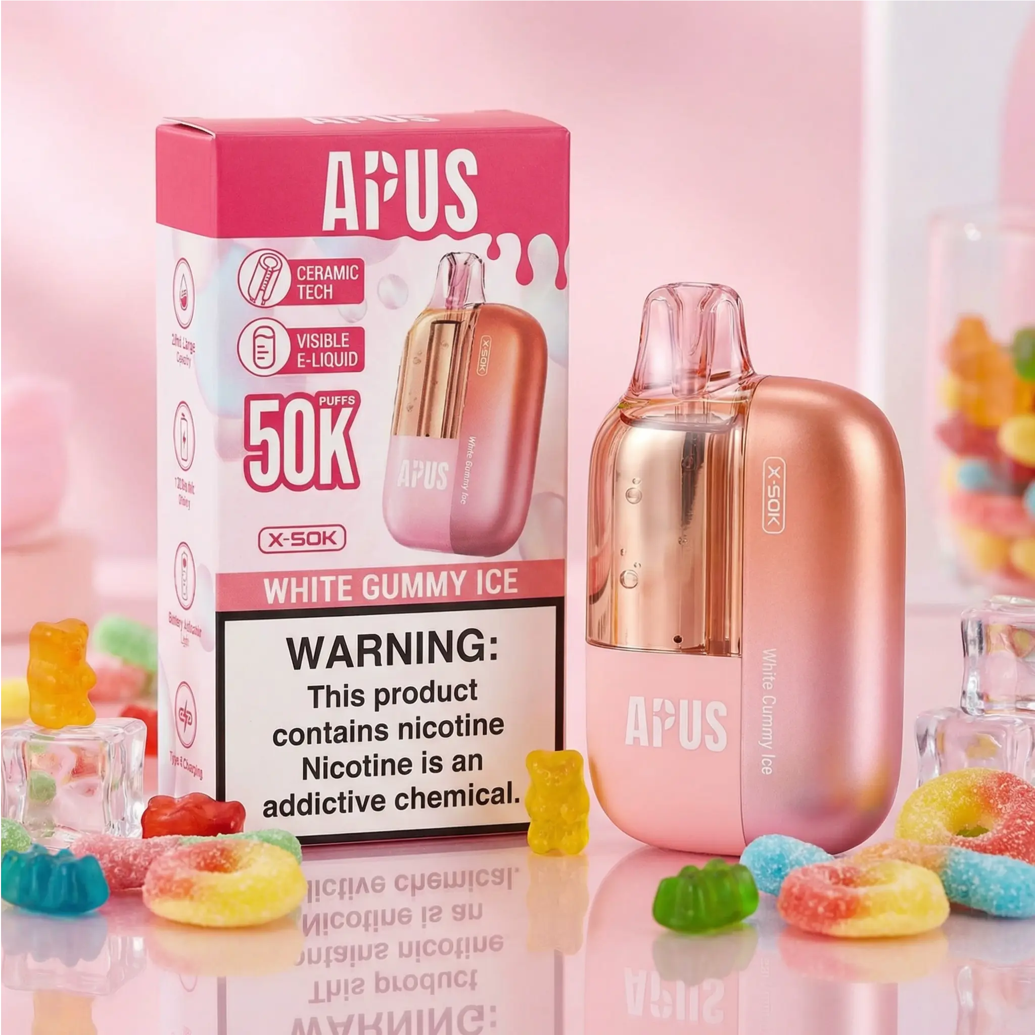 APUS X-50K 5% DISPOSABLE 50k PUFFS APUS X-50K 5% DISPOSABLE 50k PUFFS
