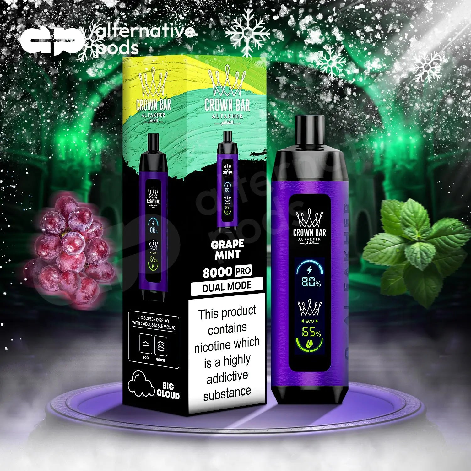 Al Fakher Crown Bar PRO 8K Disposable | 8000 Puffs of Flavor Al Fakher Crown Bar PRO 8K Disposable | 8000 Puffs of Flavor