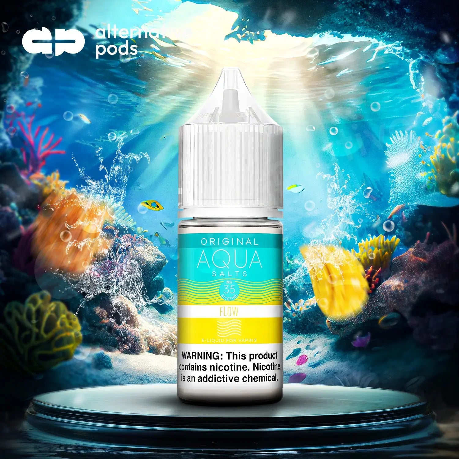 Aqua Salts Synthetic Nicotine Salt E-Liquid By Marina Vape 30ML - AlternativePods Aqua Salts Synthetic Nicotine Salt E-Liquid By Marina Vape 30ML - AlternativePods