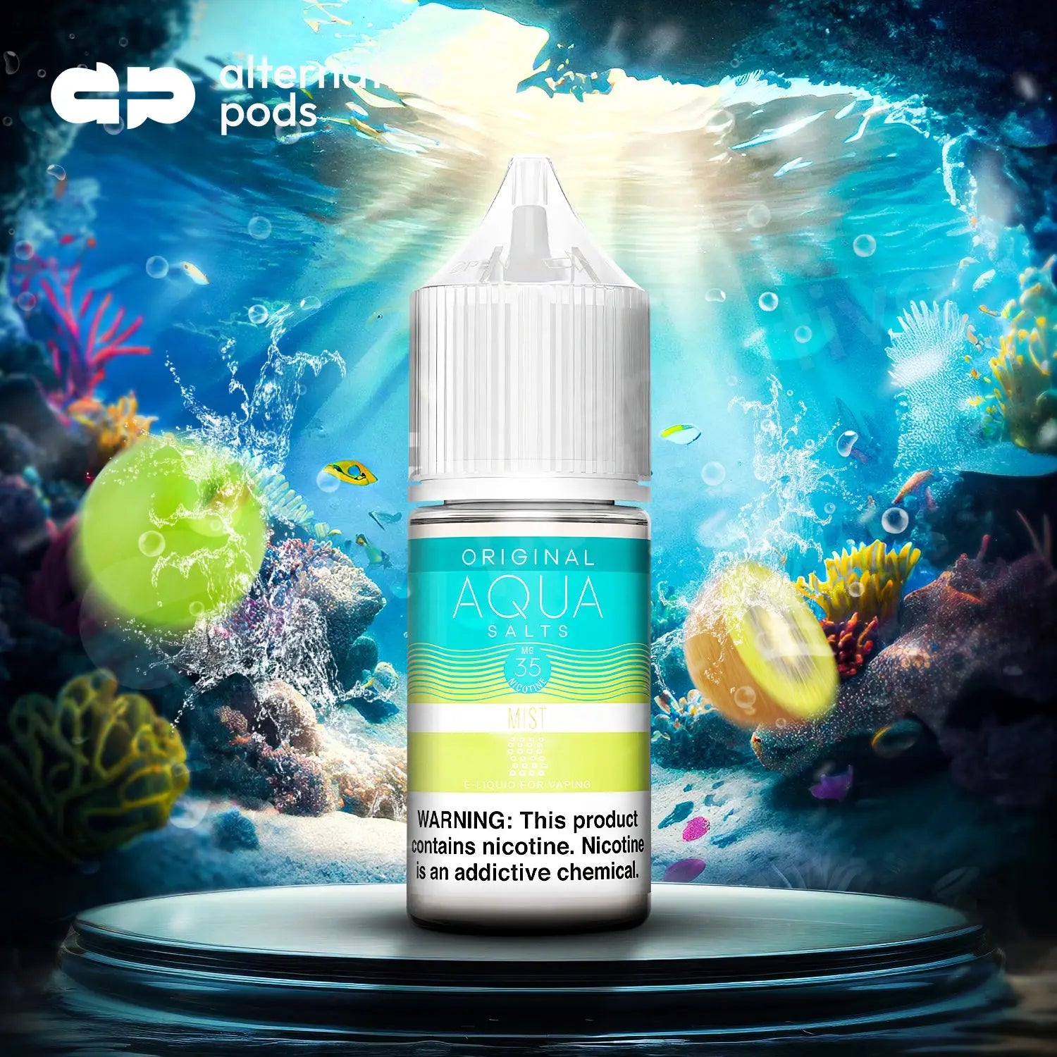 Aqua Salts Synthetic Nicotine Salt E-Liquid By Marina Vape 30ML - AlternativePods Aqua Salts Synthetic Nicotine Salt E-Liquid By Marina Vape 30ML - AlternativePods