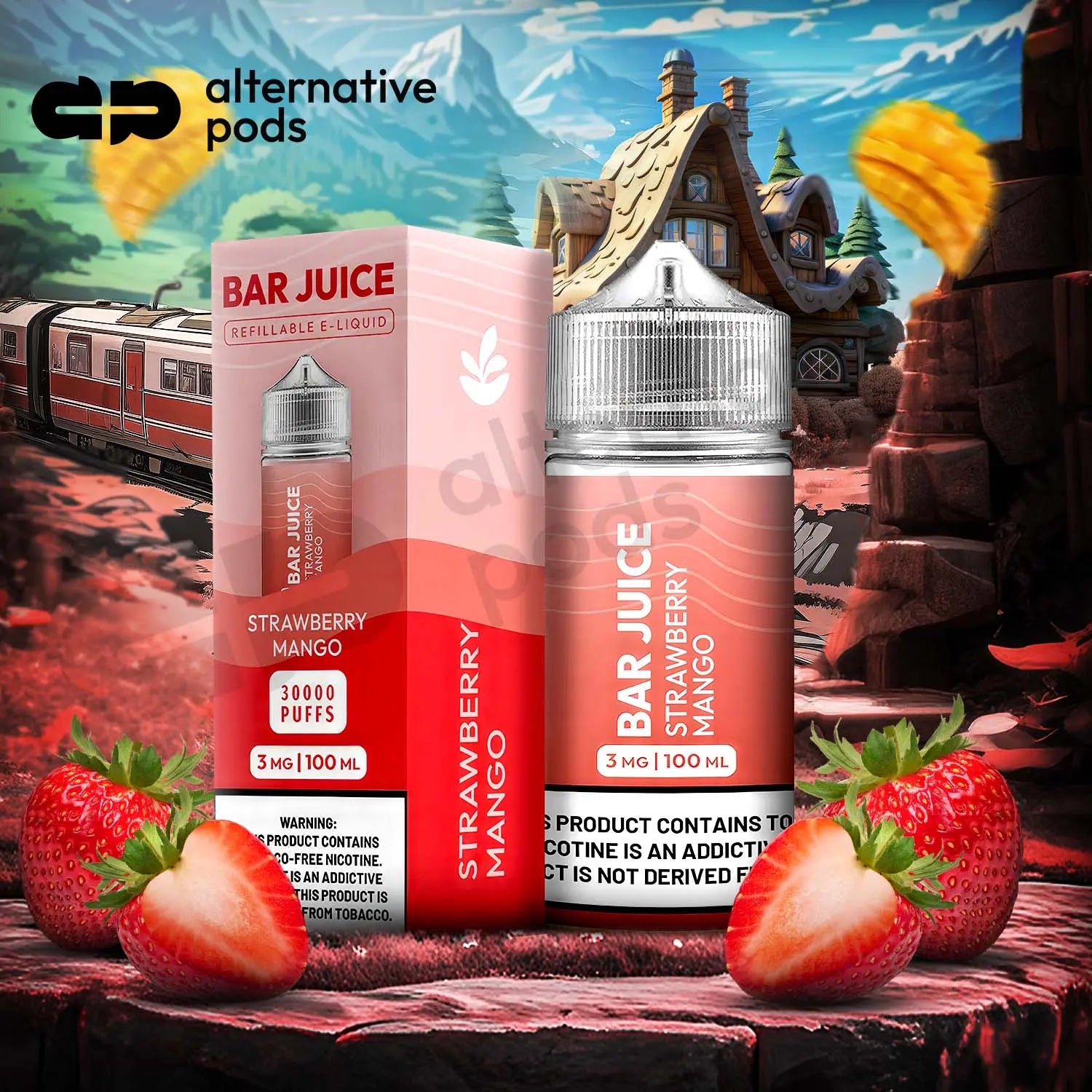 Bar Juice BJ 30000 Synthetic Nicotine Refillable E-Liquid 100ML Bar Juice BJ 30000 Synthetic Nicotine Refillable E-Liquid 100ML