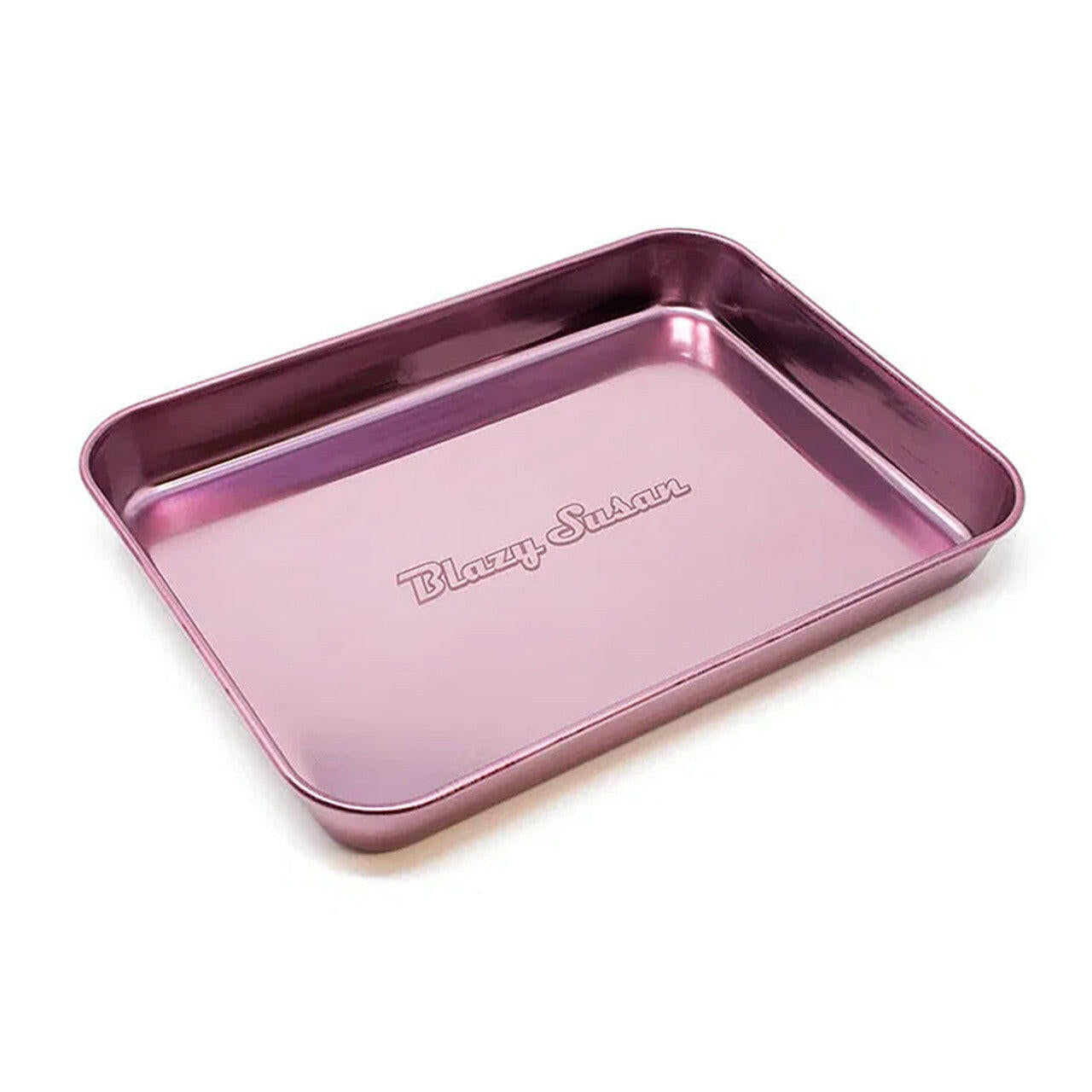 Blazy Susan Stainless Steel Rolling Tray - Purple 