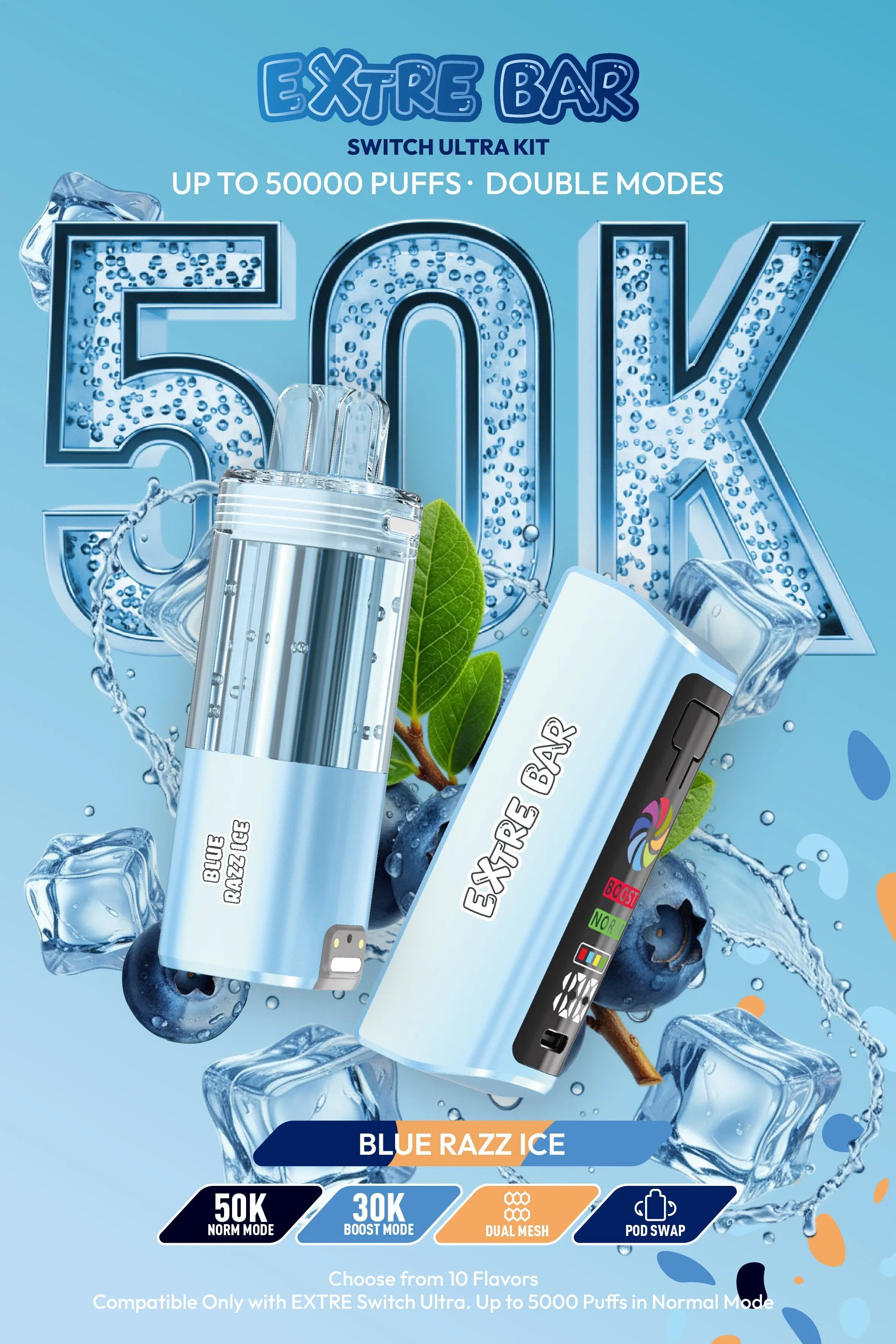 EXTRE BAR SWITCH ULTRA 50K Kit 5% Vape EXTRE BAR SWITCH ULTRA 50K Kit 5% Vape