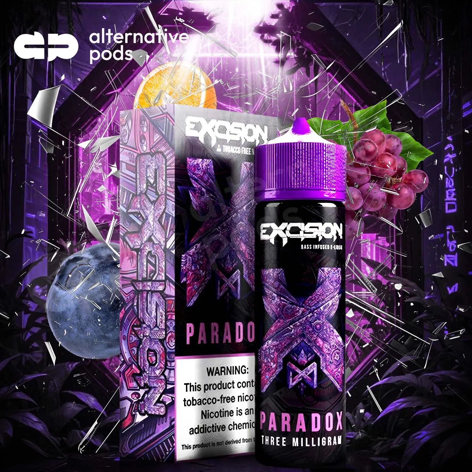 Excision Synthetic Nicotine E-Liquid By Alt Zero 60ML - AlternativePods Excision Synthetic Nicotine E-Liquid By Alt Zero 60ML - AlternativePods