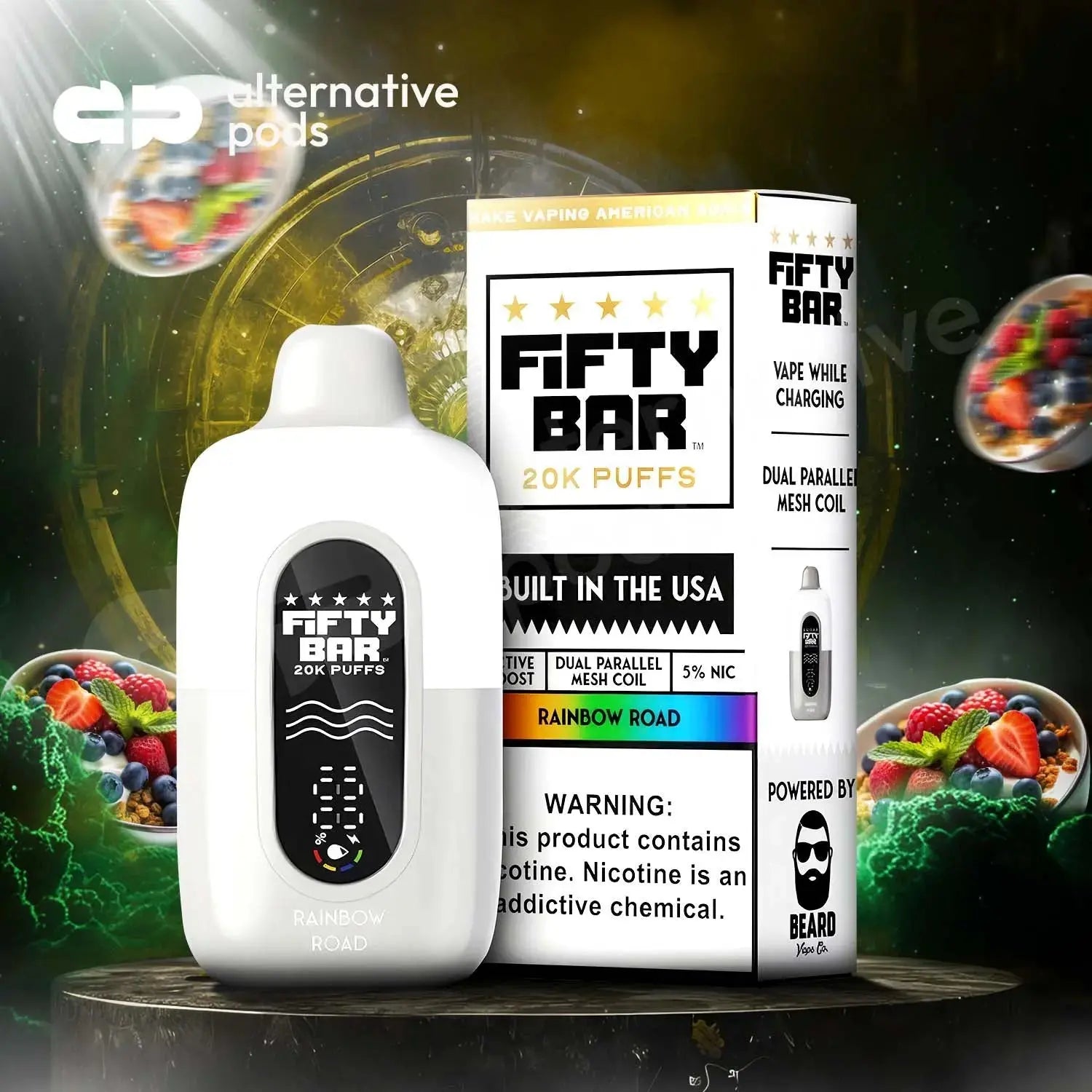 Fifty Bar 20K Disposable Vape | 20,000 Puffs & 5% Nicotine Fifty Bar 20K Disposable Vape | 20,000 Puffs & 5% Nicotine