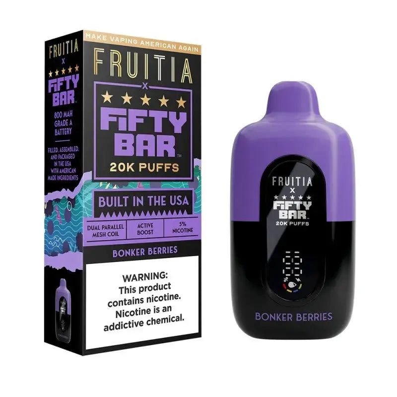 American Made Vapes Disposable Fruitia x Fifty Bar 20K Disposable Vape American Made Vapes: The Best American Made Vapes Disposable Fruitia x Fifty Bar 20K Disposable Vape American Made Vapes: The Best