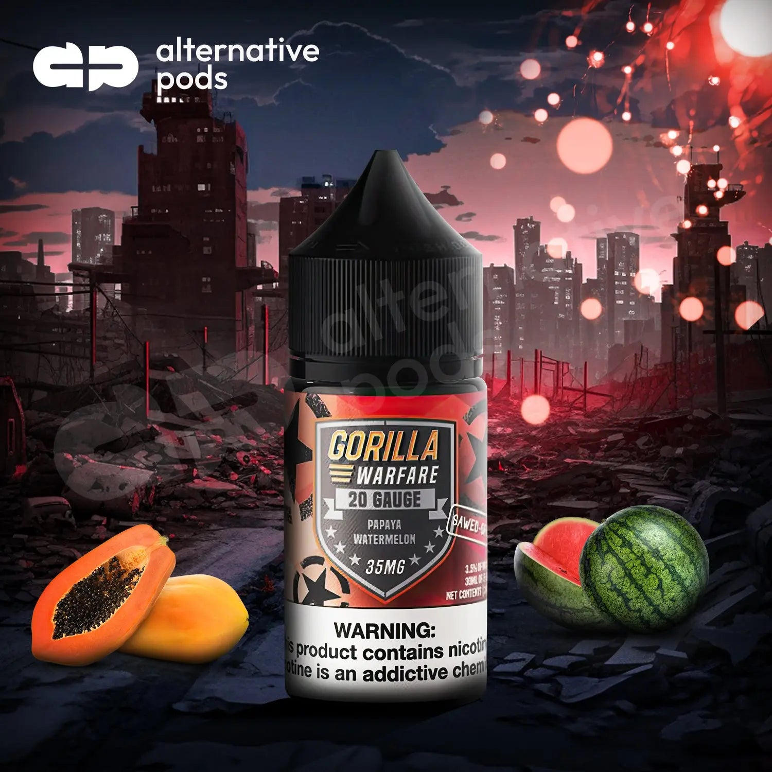 Gorilla Warfare SAWED-OFF Salt Nicotine E-Liquid 30ML Gorilla Warfare SAWED-OFF Salt Nicotine E-Liquid 30ML