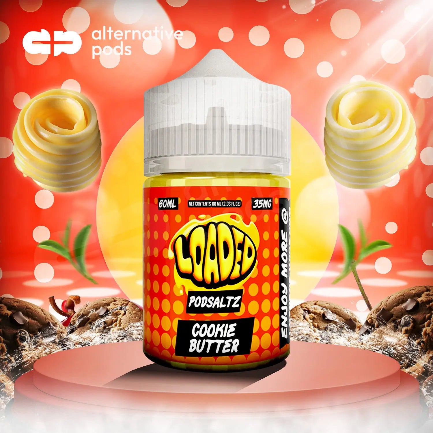 Loaded Podsaltz Nicotine E-Liquid By Ruthless 60ML Loaded Podsaltz Nicotine E-Liquid By Ruthless 60ML