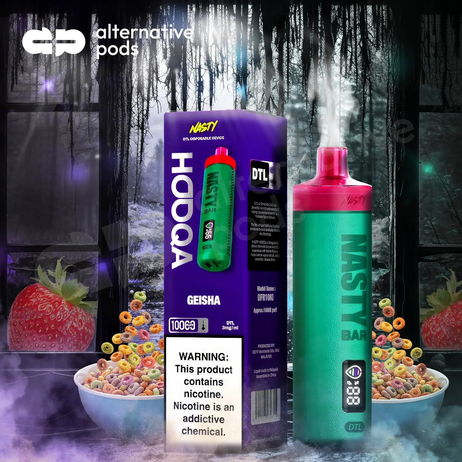 Nasty Bar Hooqa DFR10Ki DTL Disposable 3mg Nasty Bar Hooqa DFR10Ki DTL Disposable 3mg