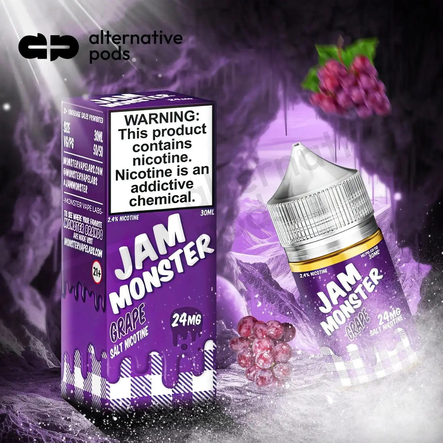 Jam Vape Juice PB & Jam Monster Synthetic Nicotine Salt E-Liquid 30ML ) Space Jam Premium Jam Vape Juice PB & Jam Monster Synthetic Nicotine Salt E-Liquid 30ML ) Space Jam Premium