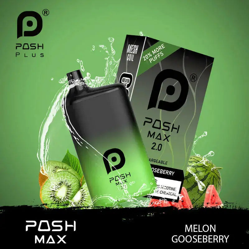 POSH MAX 2.0 5200 Disposable - Rechargeable, High Puff Count, 5% POSH MAX 2.0 5200 Disposable - Rechargeable, High Puff Count, 5%
