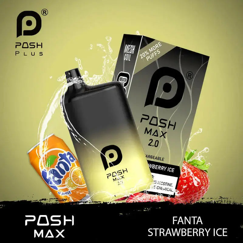 POSH MAX 2.0 5200 Disposable - Rechargeable, High Puff Count, 5% POSH MAX 2.0 5200 Disposable - Rechargeable, High Puff Count, 5%