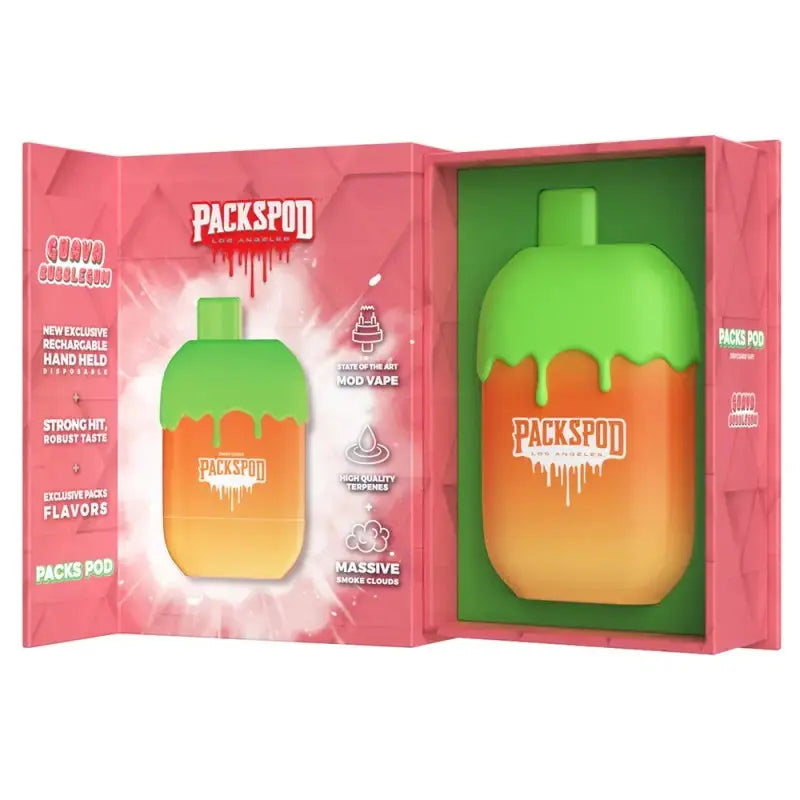 Packspod 5000 Puffs Rechargeable Disposable Device - $6.99 Packspod 5000 Puffs Rechargeable Disposable Device - $6.99
