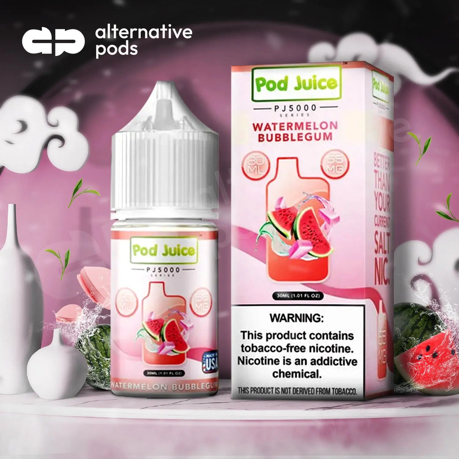 Pod Juice PJ5000 Series Synthetic Nicotine Salt E-Liquid 30ML Pod Juice PJ5000 Series Synthetic Nicotine Salt E-Liquid 30ML
