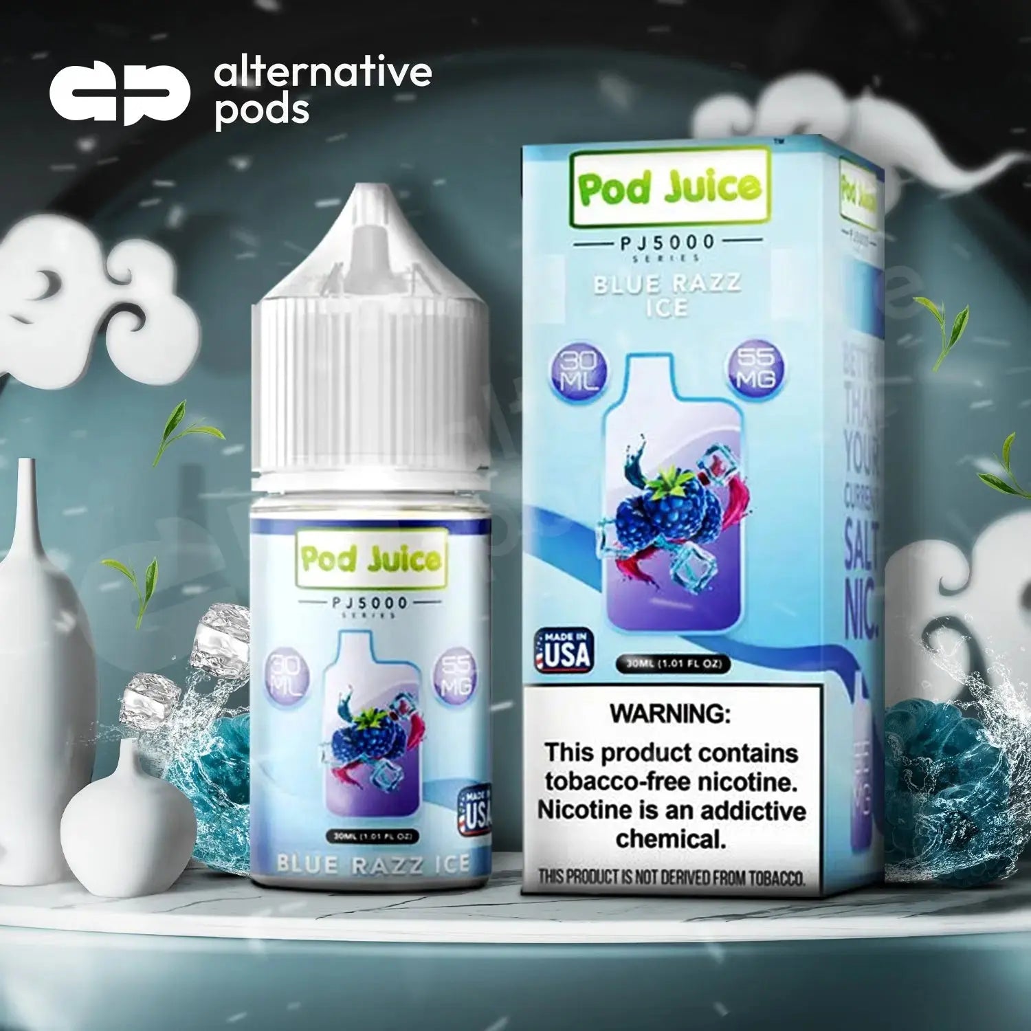 Pod Juice PJ5000 Series Synthetic Nicotine Salt E-Liquid 30ML Pod Juice PJ5000 Series Synthetic Nicotine Salt E-Liquid 30ML