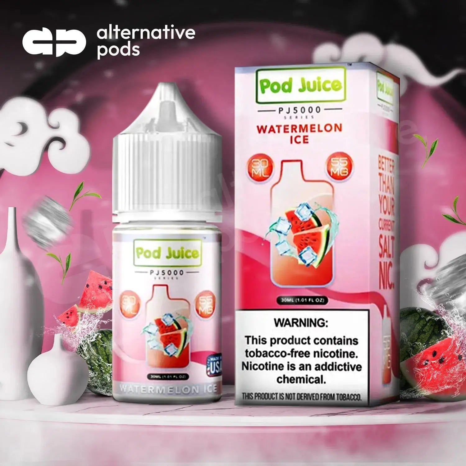 Pod Juice PJ5000 Series Synthetic Nicotine Salt E-Liquid 30ML Pod Juice PJ5000 Series Synthetic Nicotine Salt E-Liquid 30ML
