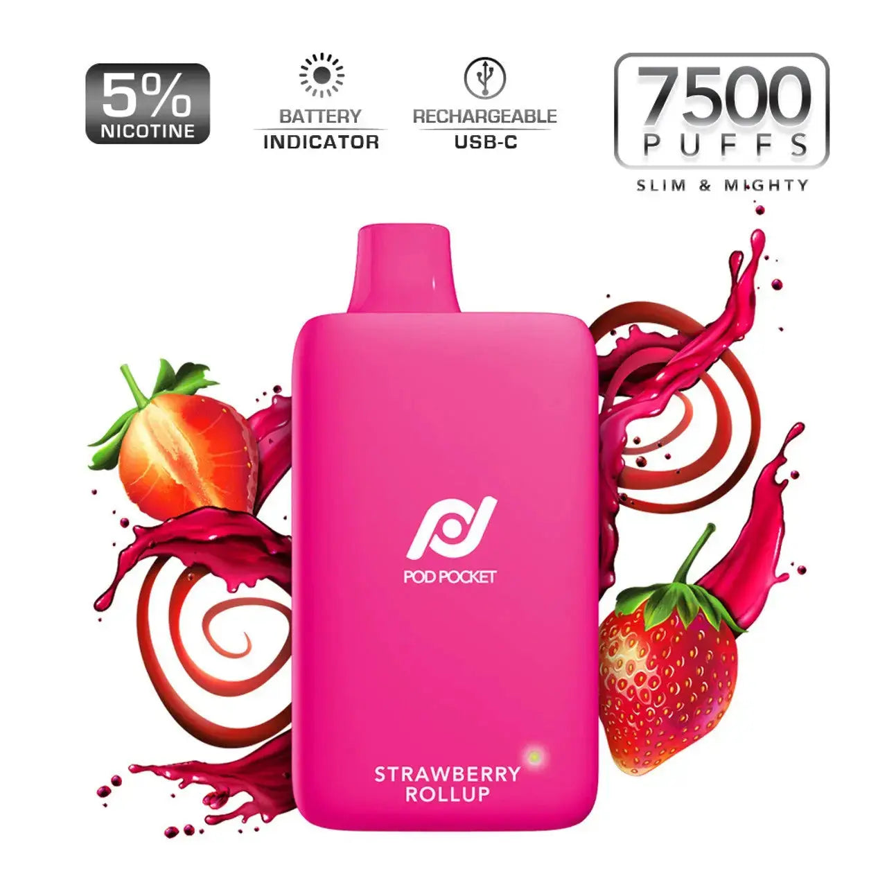 Pod Pocket 7500 Disposable Vape 5% Rechargeable 650mAh - $11.99 Pod Pocket 7500 Disposable Vape 5% Rechargeable 650mAh - $11.99