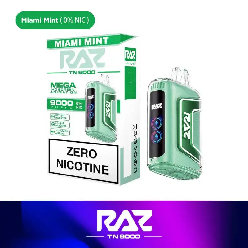 RAZ TN9000 Disposable 0% | Nicotine-Free Vaping Device RAZ TN9000 Disposable 0% | Nicotine-Free Vaping Device