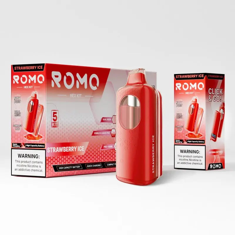 compact disposable vape ROMO Hex 50K Disposable Pod Kit compact disposable vape ROMO Hex 50K Disposable Pod Kit