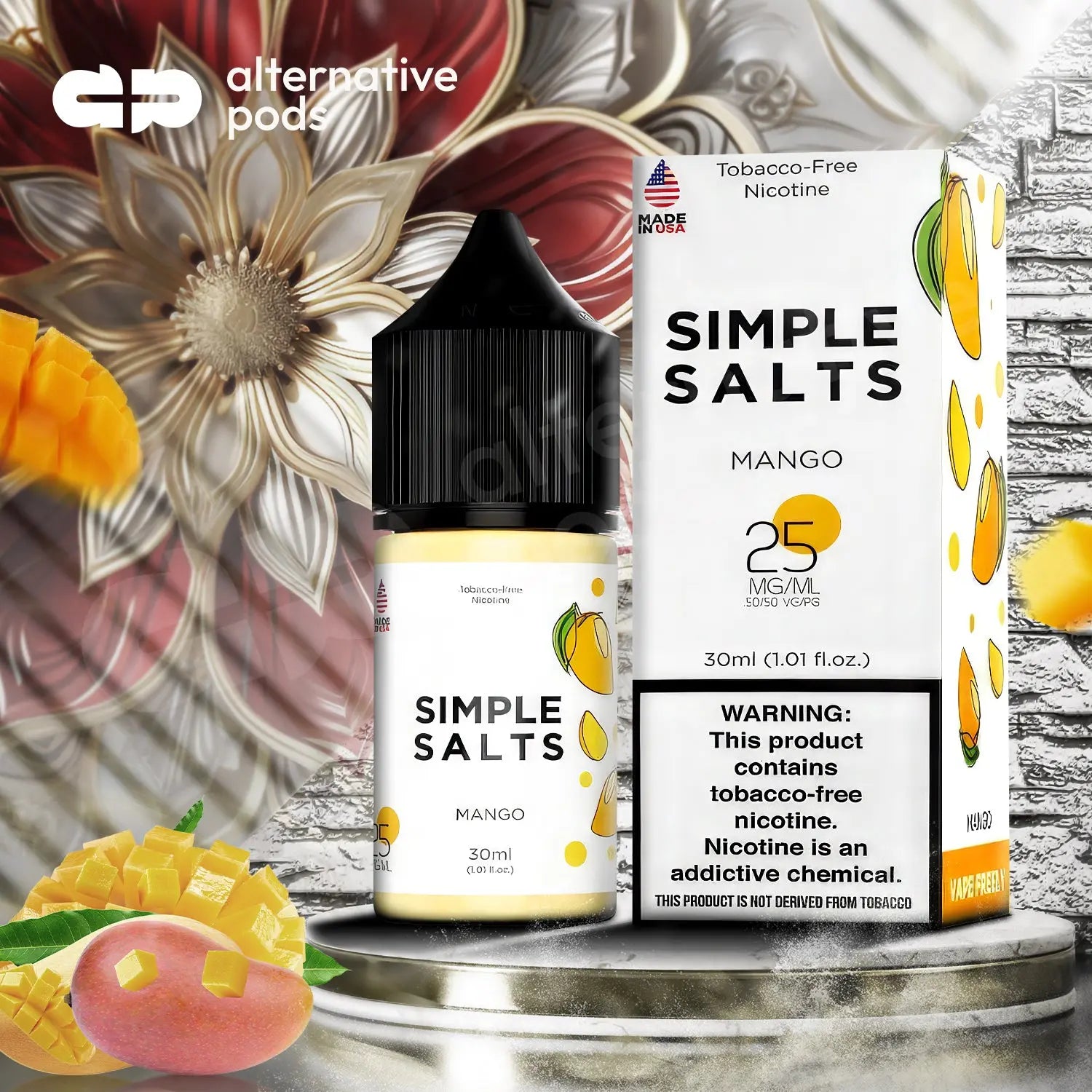 Simple Salts Tobacco Free Nicotine Salt E-Liquid 30ML Simple Salts Tobacco Free Nicotine Salt E-Liquid 30ML