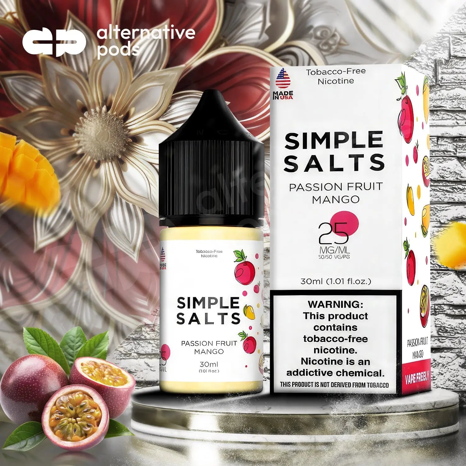 Simple Salts Tobacco Free Nicotine Salt E-Liquid 30ML Simple Salts Tobacco Free Nicotine Salt E-Liquid 30ML