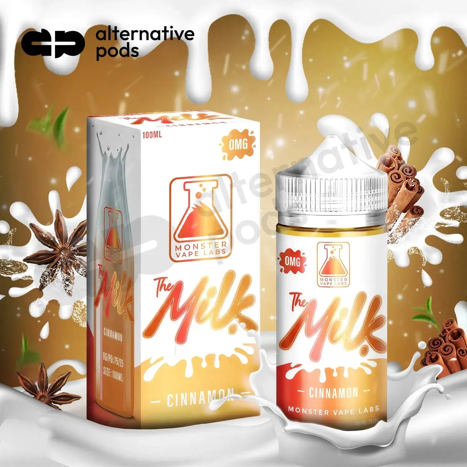 The Milk Synthetic Nicotine Salt E-Liquid By Monster Vape Labs 30ML The Milk Synthetic Nicotine Salt E-Liquid By Monster Vape Labs 30ML