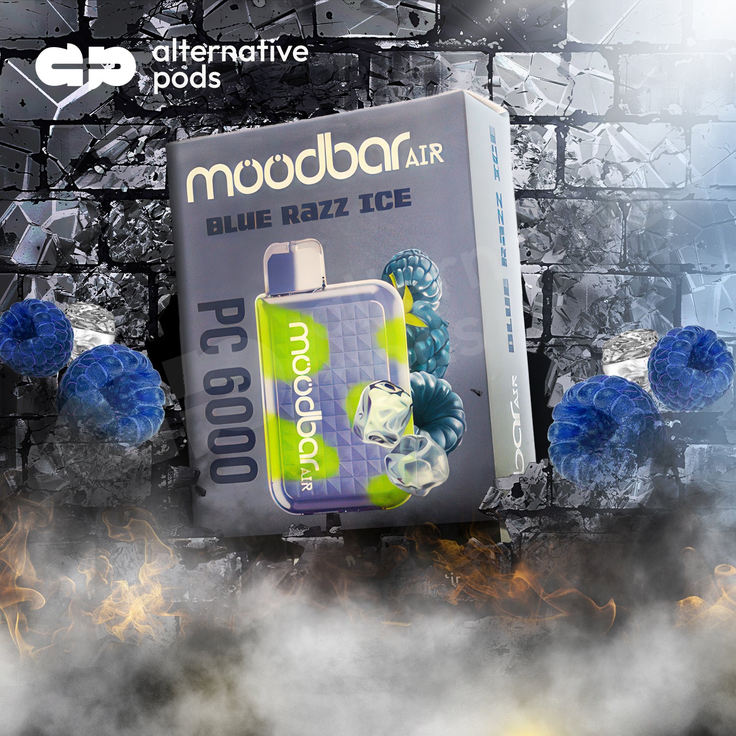MoodBar Air PC6000 - Blue Razz Ice 
