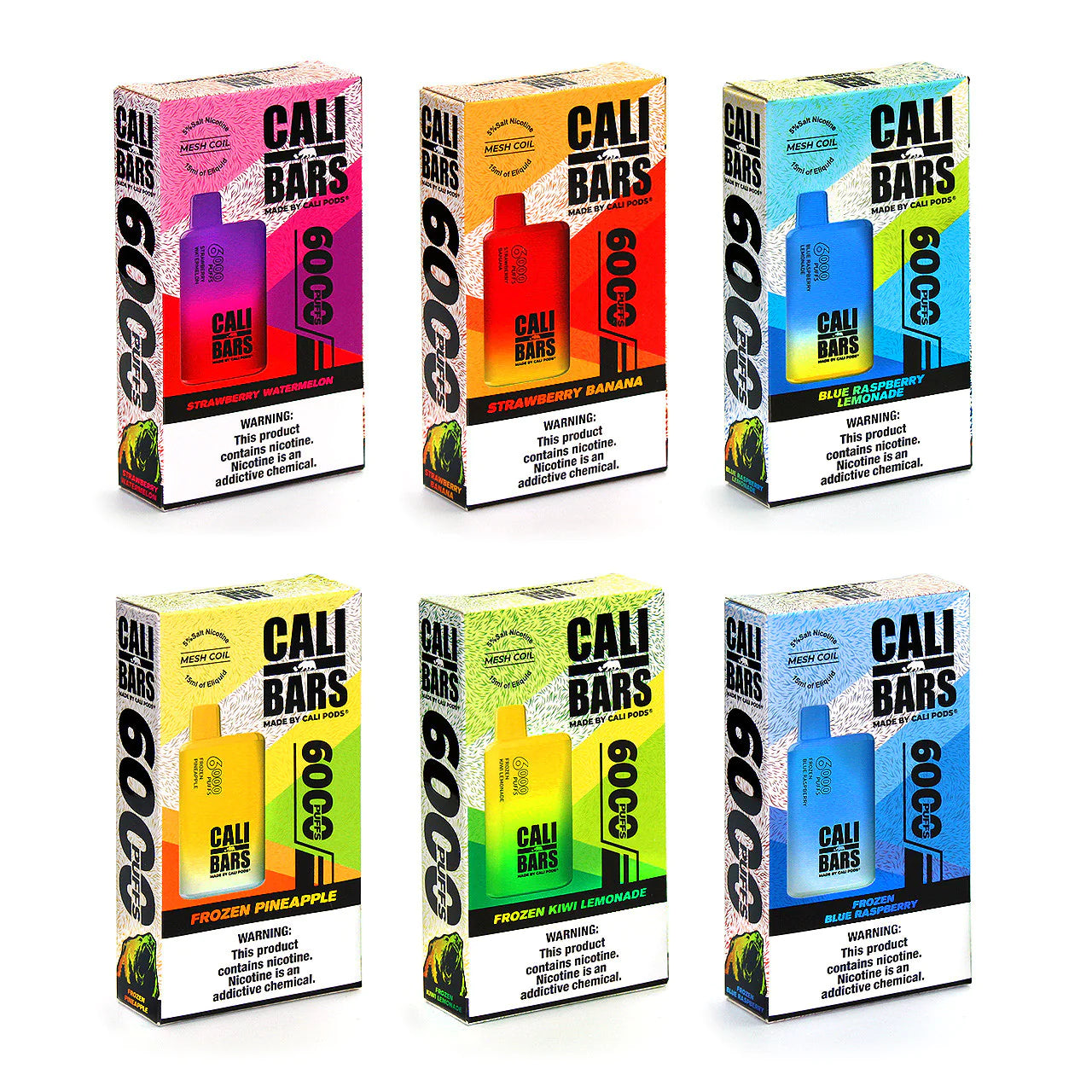 Cali Bars 6000 Puffs Vape - Experience the Flavors and Technology