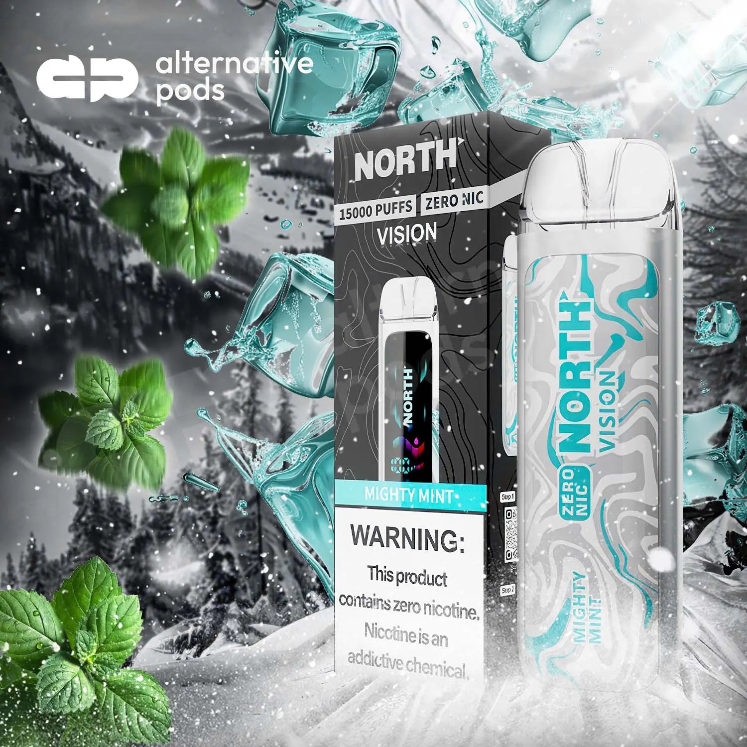 North-Vision-15K-Zero-Nicotine-Disposable-Flavor-Profiles Alternative pods | Online Vape & Smoke Shop