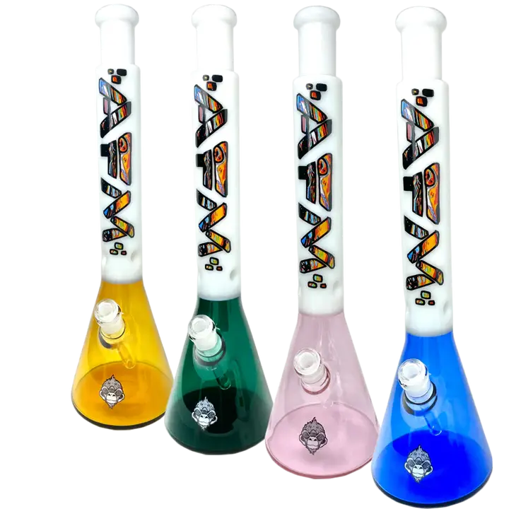 Mind Expander White Beaker 18" For a Mind-Blown Smoking Experience