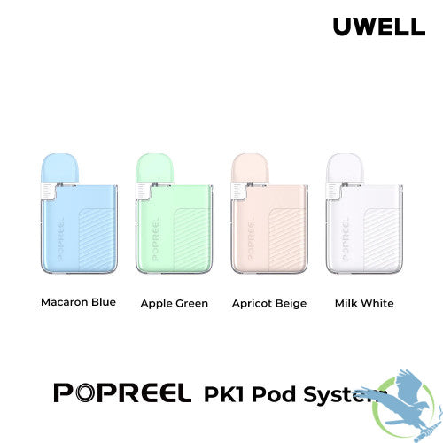 Uwell POPREEL PK1 Color Attributed 520mAh Pod System Starter Kit With Refillable 2ML Cartridge Pod - Online Vape Shop | Alternative pods | Affordable Vapor Store | Vape Disposables