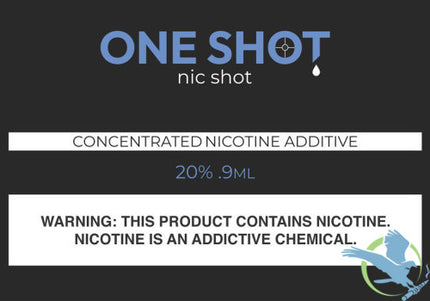 One Shot 0.9ML Freebase Nic Shot Concentrated Nicotine Additive - Online Vape Shop | Alternative pods | Affordable Vapor Store | Vape Disposables