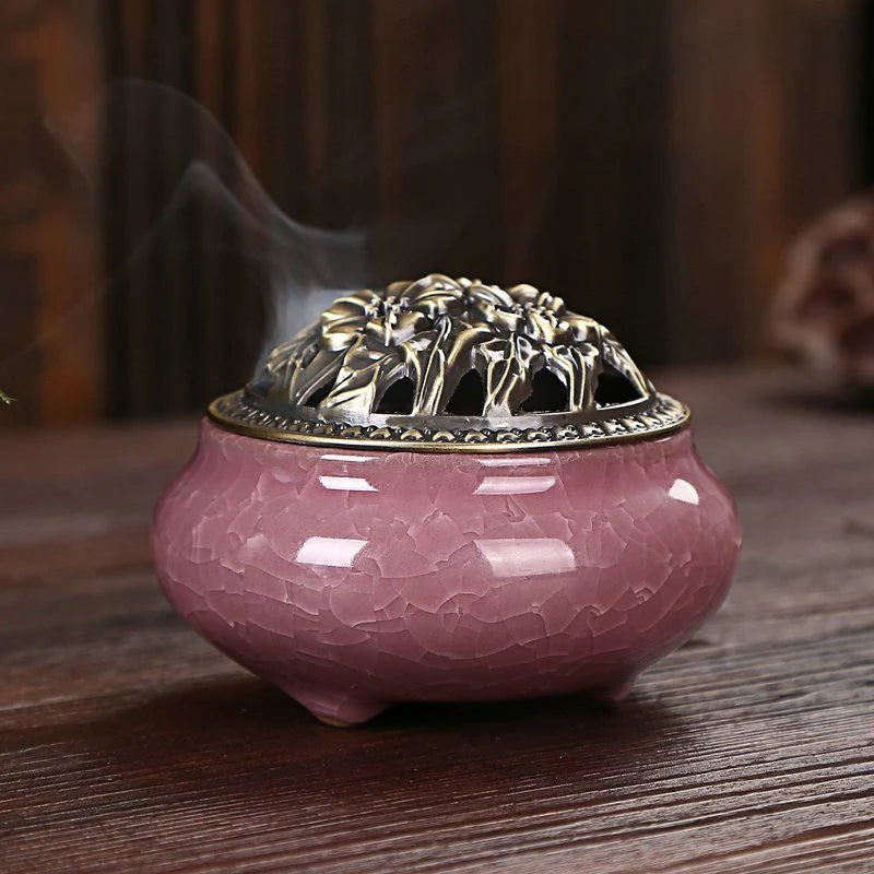 Exquisite Cracked Ice  Ceramic Incense Burner