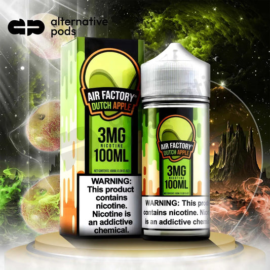 AIR FACTORY Synthetic Nicotine E-Liquid 100ML - Dutch Apple 