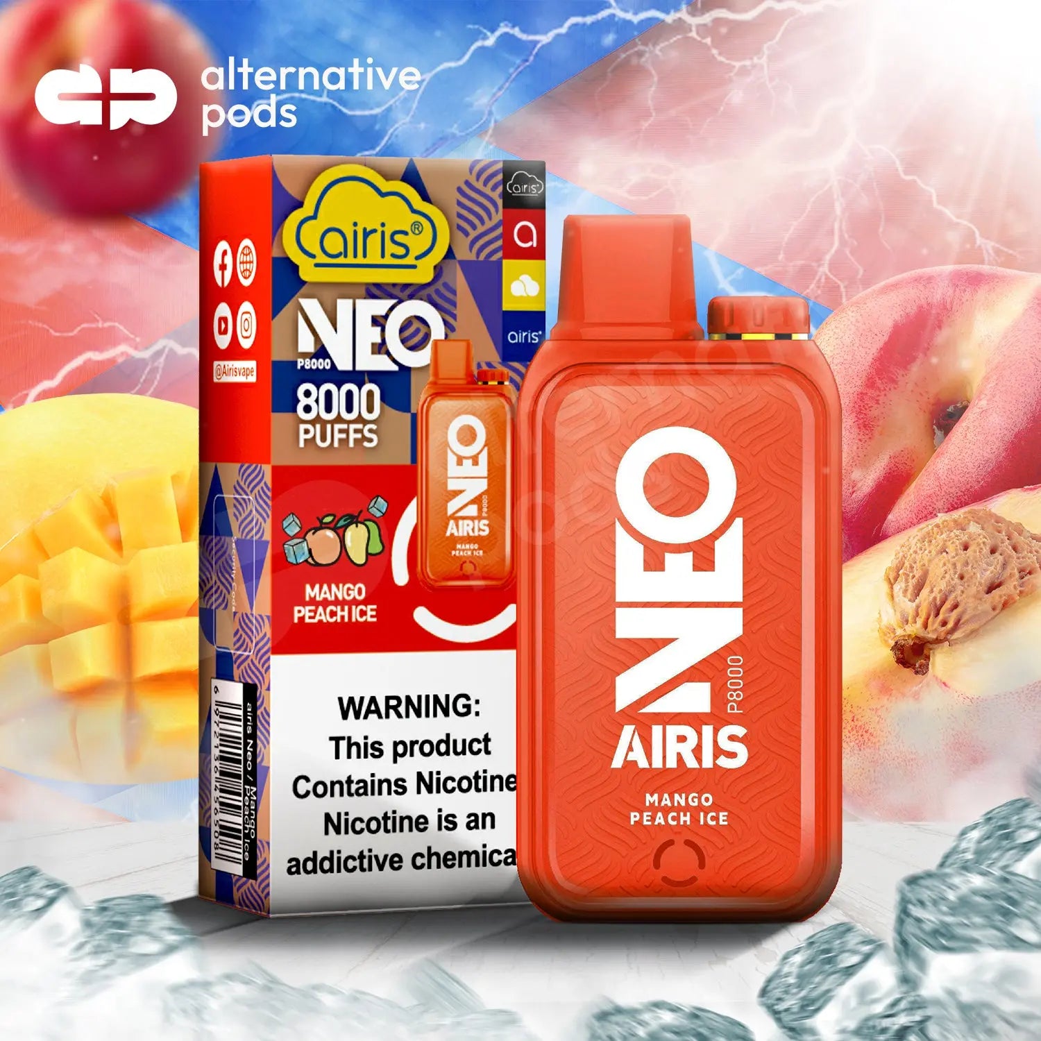 AIRIS NEO P8000 Disposable Vape-$15.99