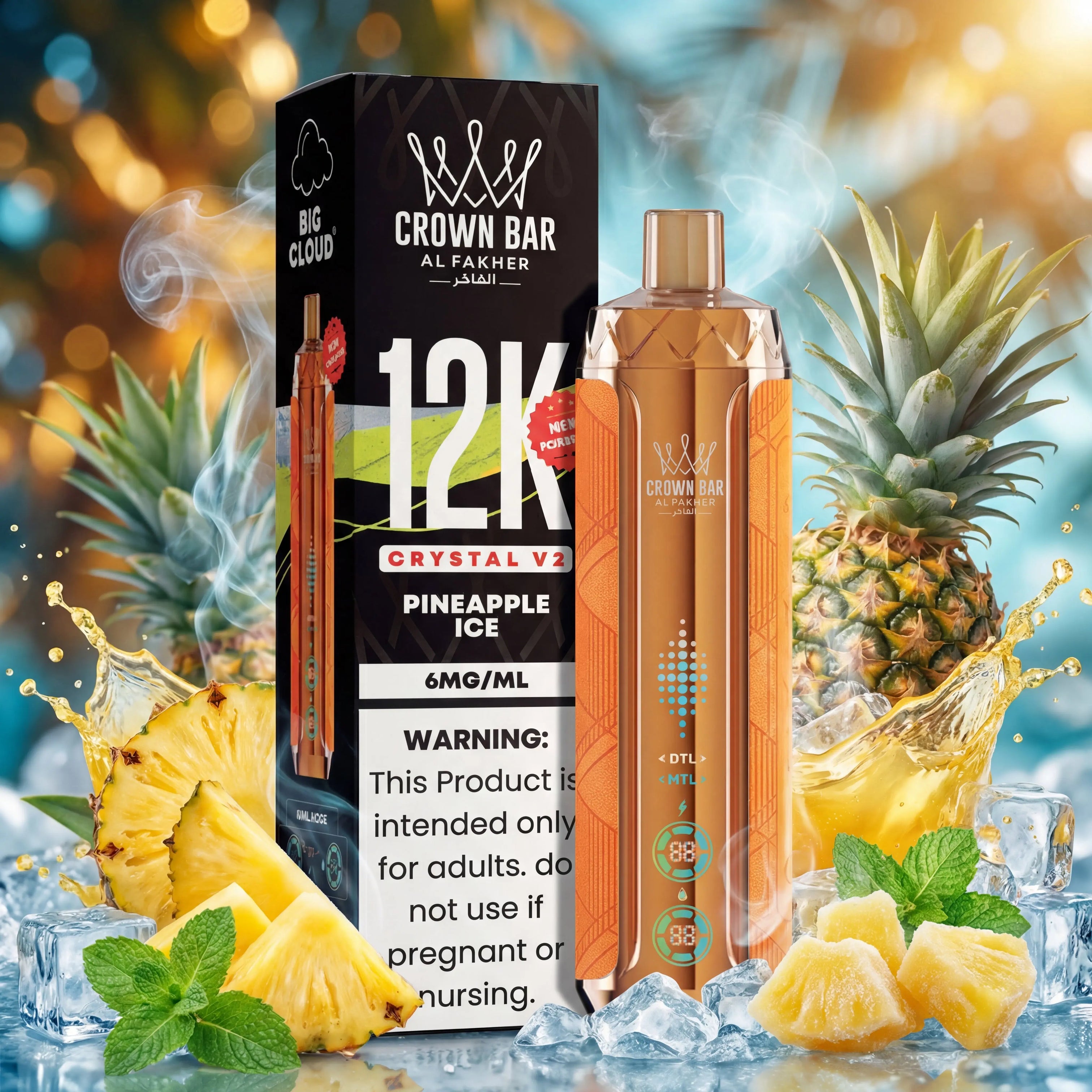 Al Fakher Crown Bar 12K Crystal 6mg Disposable Vape
