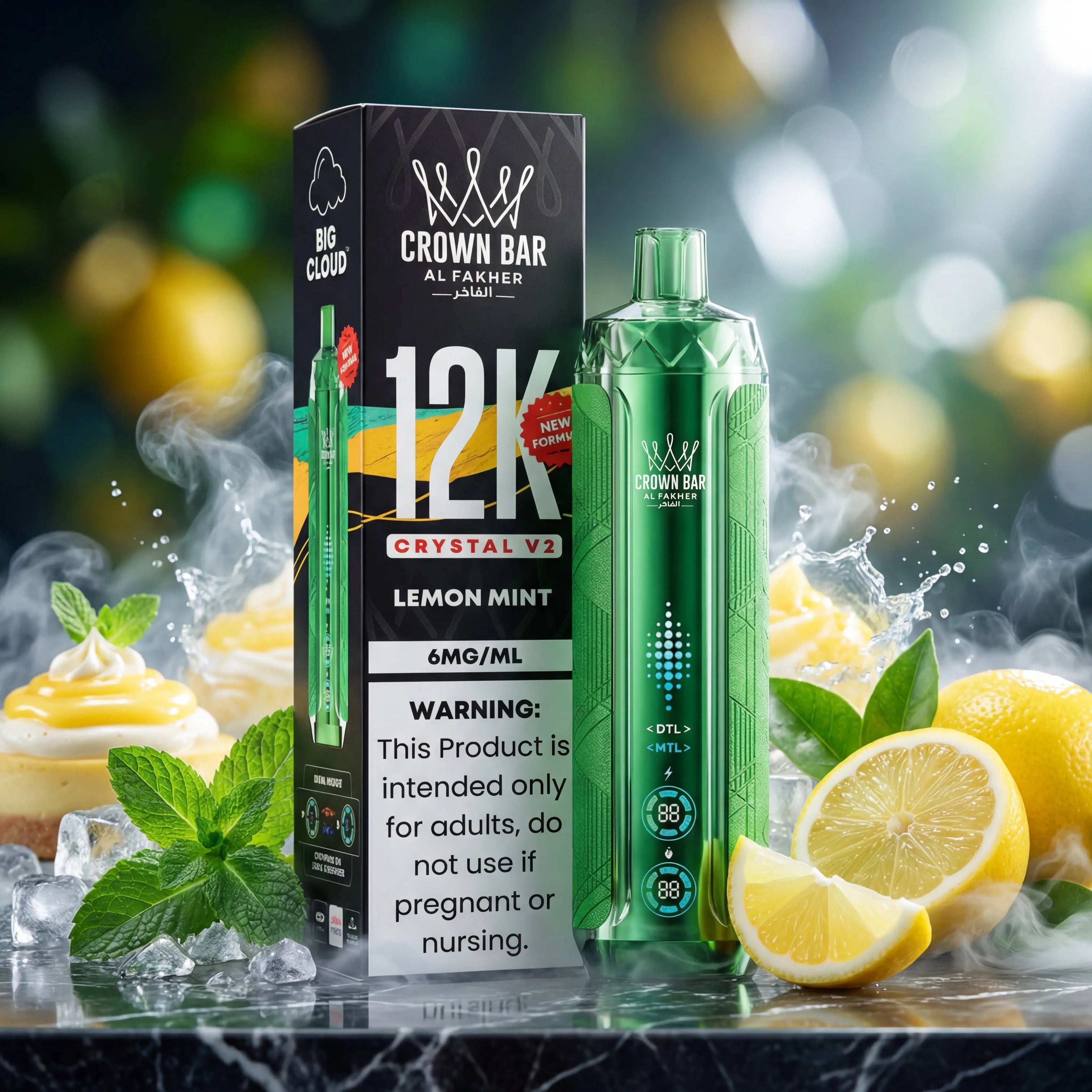 Al Fakher Crown Bar 12K Crystal 6mg Disposable Vape