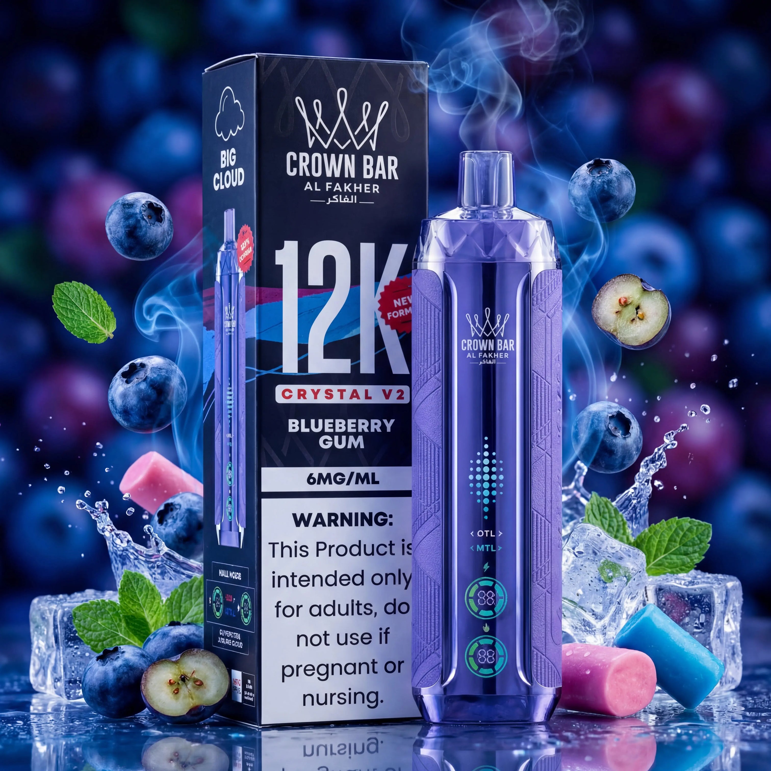 elfbar elfa master akku Custom Al Fakher Crown Bar Crystal 8000 Puffs Disposable Vape Suppliers,  Factory