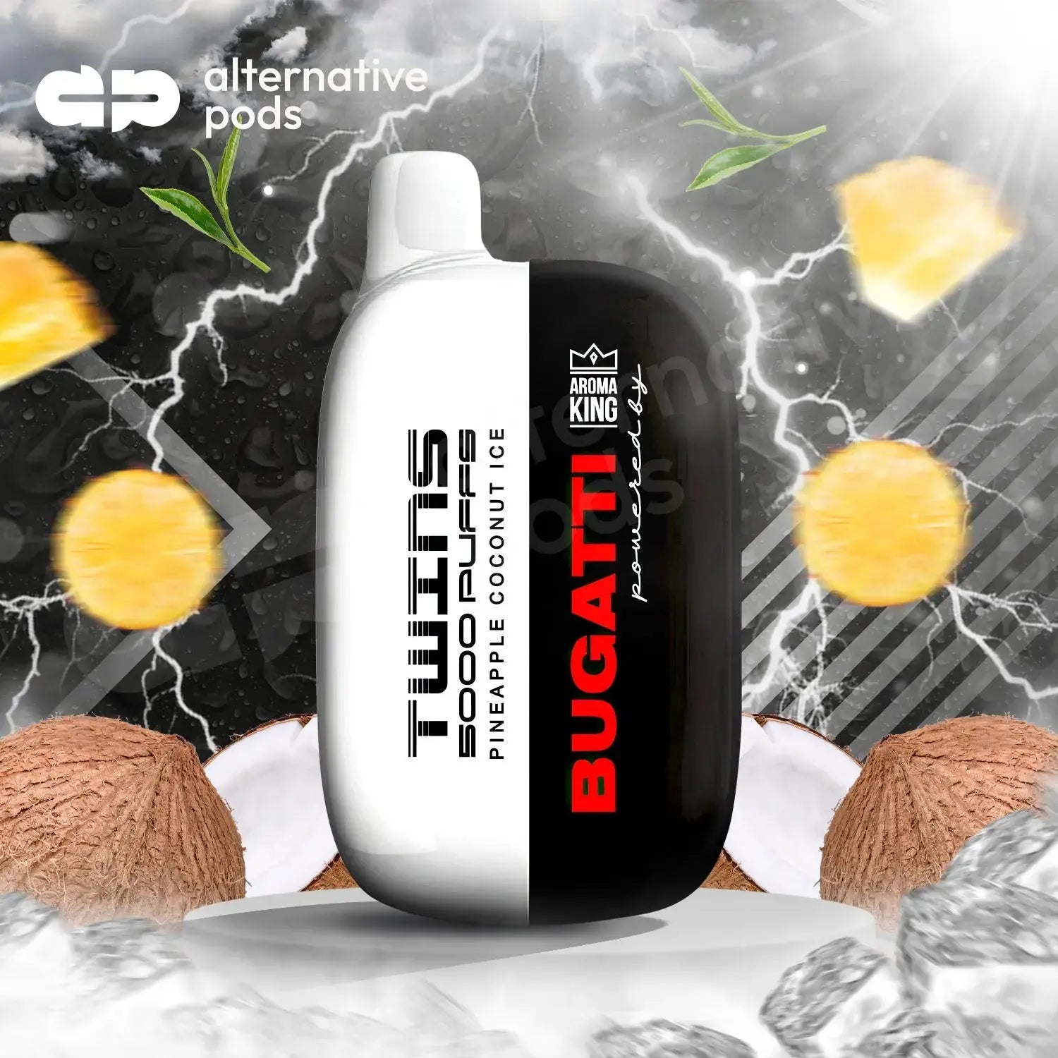 AROMA KING BUGATTI TWINS RECHARGEABLE 15ML DISPOSABLE VAPE 5000 puffs - Alternative pods | Online Vape & Smoke Shop