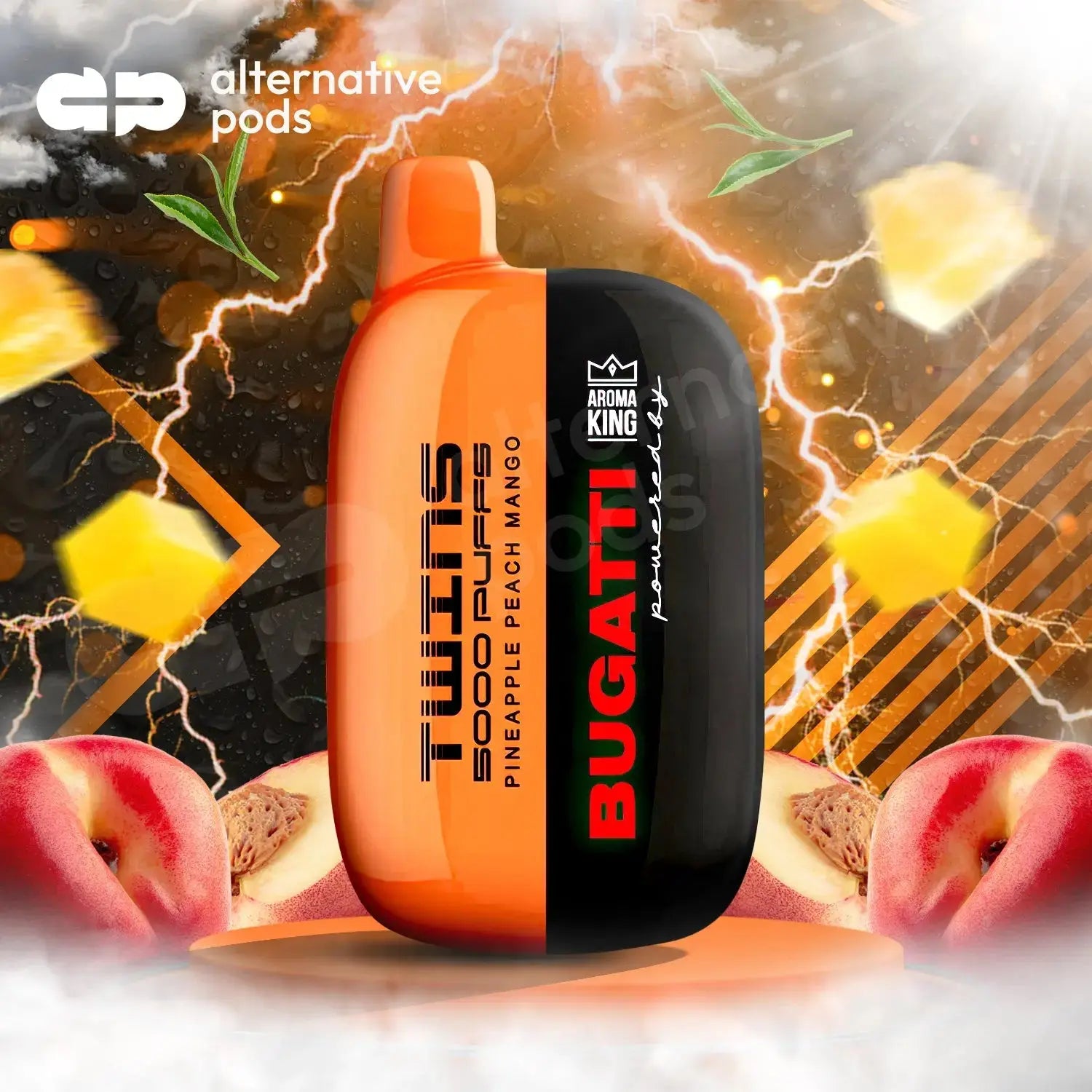 AROMA KING BUGATTI TWINS RECHARGEABLE 15ML DISPOSABLE VAPE 5000 puffs - Alternative pods | Online Vape & Smoke Shop