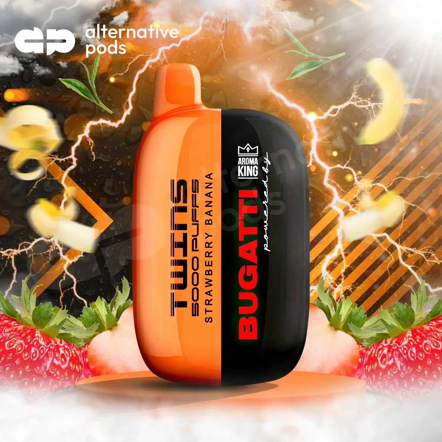 AROMA KING BUGATTI TWINS RECHARGEABLE 15ML DISPOSABLE VAPE 5000 puffs - Alternative pods | Online Vape & Smoke Shop