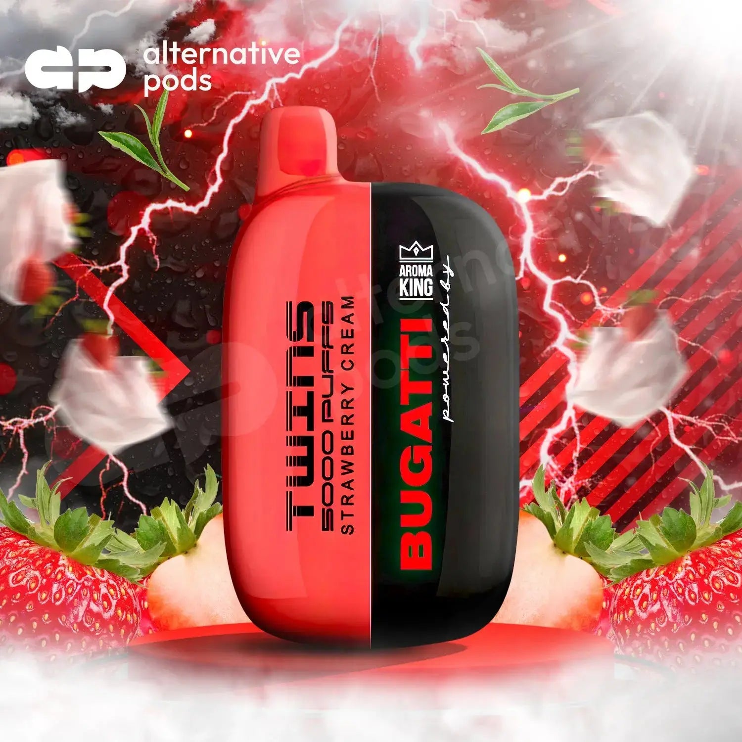 AROMA KING BUGATTI TWINS RECHARGEABLE 15ML DISPOSABLE VAPE 5000 puffs - Alternative pods | Online Vape & Smoke Shop