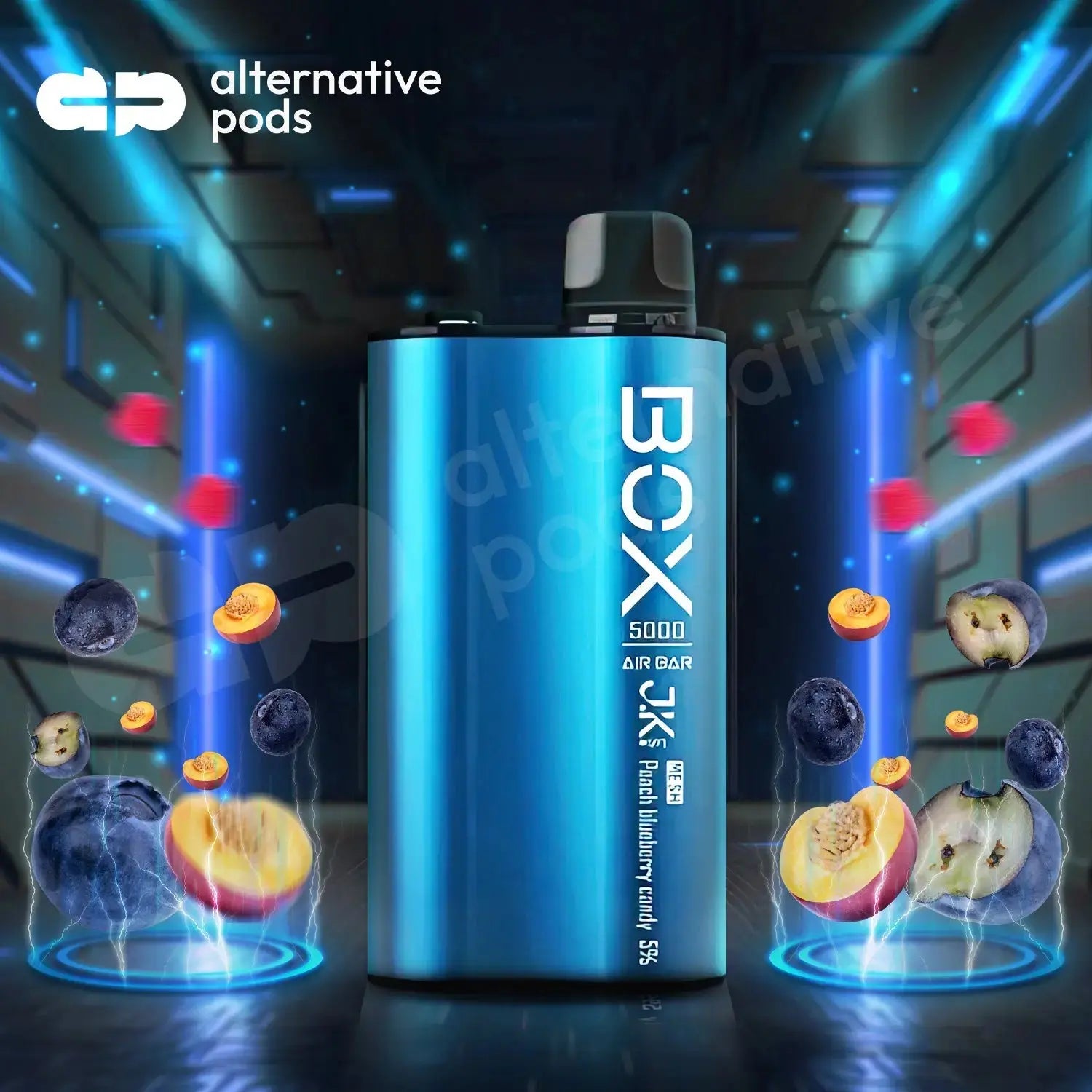 Air Bar Box 5000 Puffs Mesh Disposable vape Air Bar - Peach Blueberry Candy 