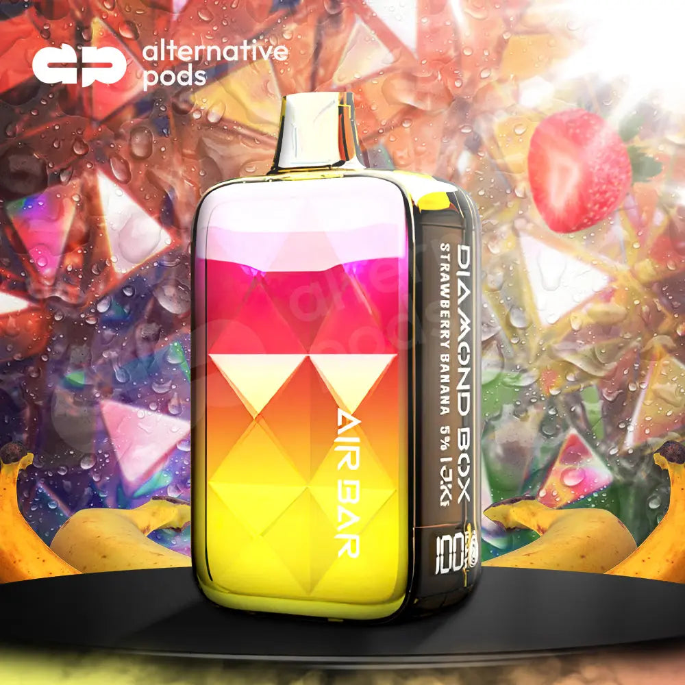 Air Bar Diamond Box Disposable - Strawberry Banana 