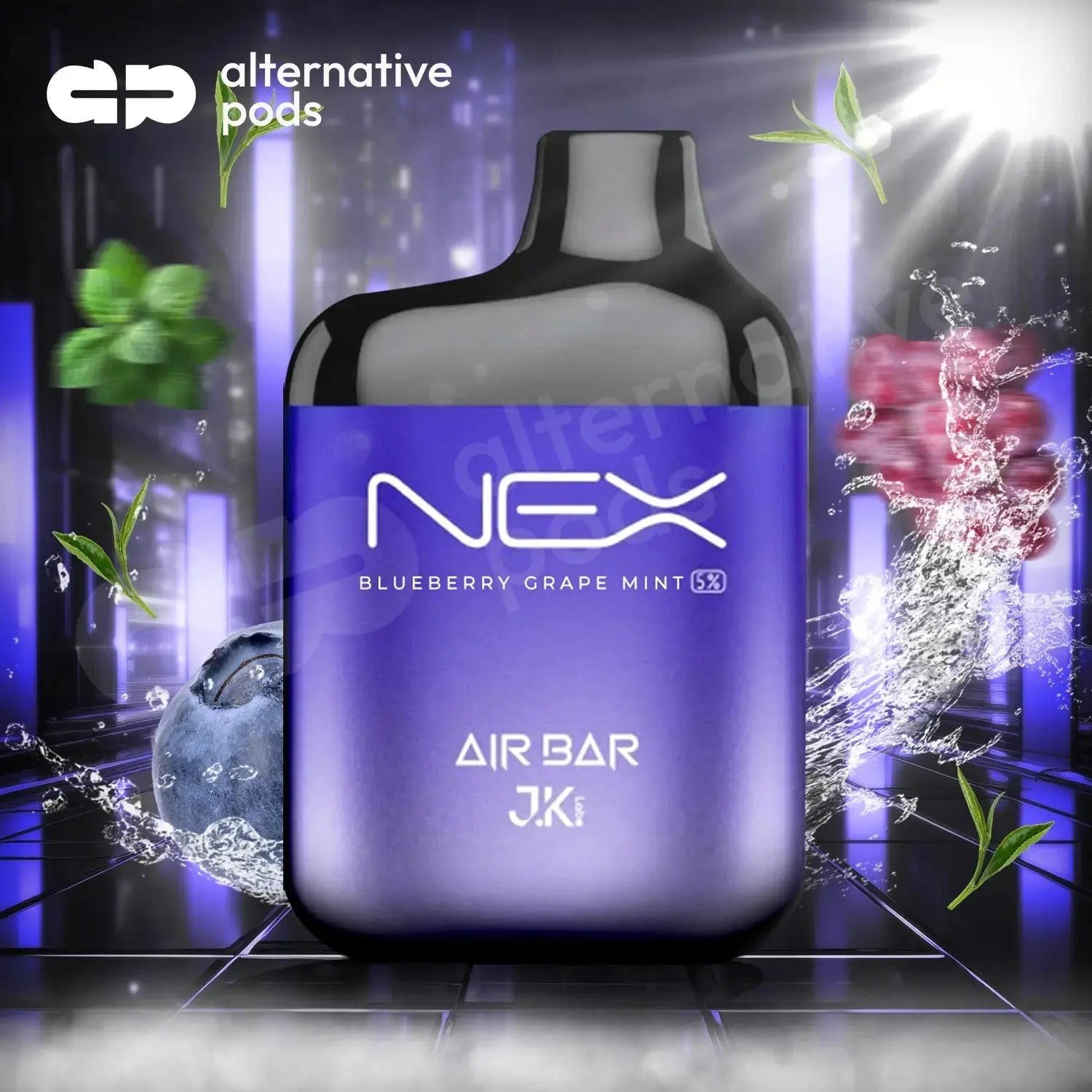 Air Bar NEX 6500 Disposable Vape - Blueberry Grape Mint 